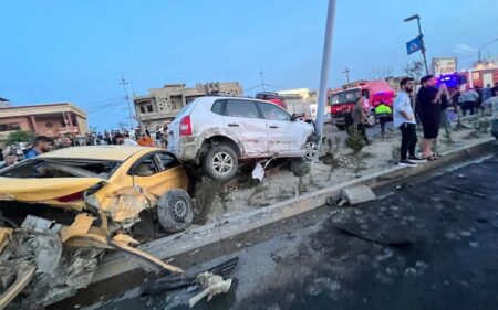 حادث مرور في مدينة كركوك شمالي العراق