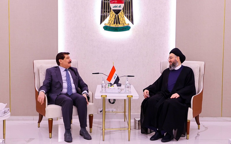 رئيس تحالف قوى الدولة الوطنية السيد عمار الحكيم، يستقبل وفد الحزب الديمقراطي الكوردستاني برئاسة فاضل ميراني