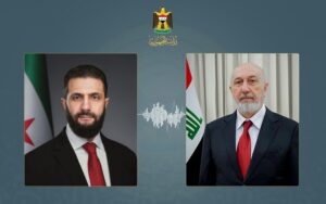 الرئيس العراقي نزار آميدي ونظيره السوري أحمد الشرع