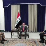الرئيس العراقي نزار آميدي يستقبل نائب قائد العمليات المشتركة الفريق أول ركن قيس المحمداوي