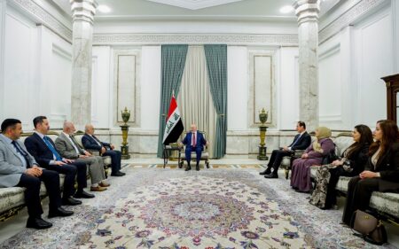 الرئيس العراقي نزار آميدي يستقبل وفداً من رؤساء الكتل الكوردستانية