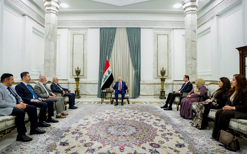 الرئيس العراقي نزار آميدي يستقبل وفداً من رؤساء الكتل الكوردستانية
