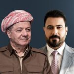 رئيس الوزراء العراقي المكلف علي الزيدي ورئيس الحزب الديمقراطي الكوردستاني مسعود بارزاني
