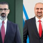 محافظ كركوك الجديد محمد سمعان، والمحافظ السابق ريبوار طه