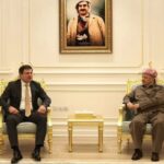 رئيس الحزب الديمقراطي الكوردستاني مسعود بارزاني يستقبل القنصل الروسي العام في أربيل ماكسيم روبين