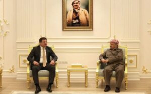 رئيس الحزب الديمقراطي الكوردستاني مسعود بارزاني يستقبل القنصل الروسي العام في أربيل ماكسيم روبين