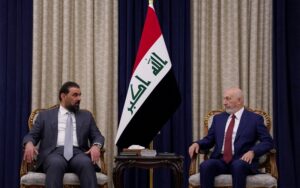الرئيس العراقي نزار آميدي يستقبل رئيس مجلس النواب هيبت الحلبوسي