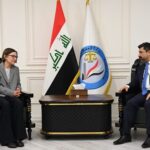 وزير العدل العراقي خالد شواني، يستقبل رئيسة اللجنة الدولية لمنظمة الصليب الأحمر ميريانا سبولياريتش إيغر