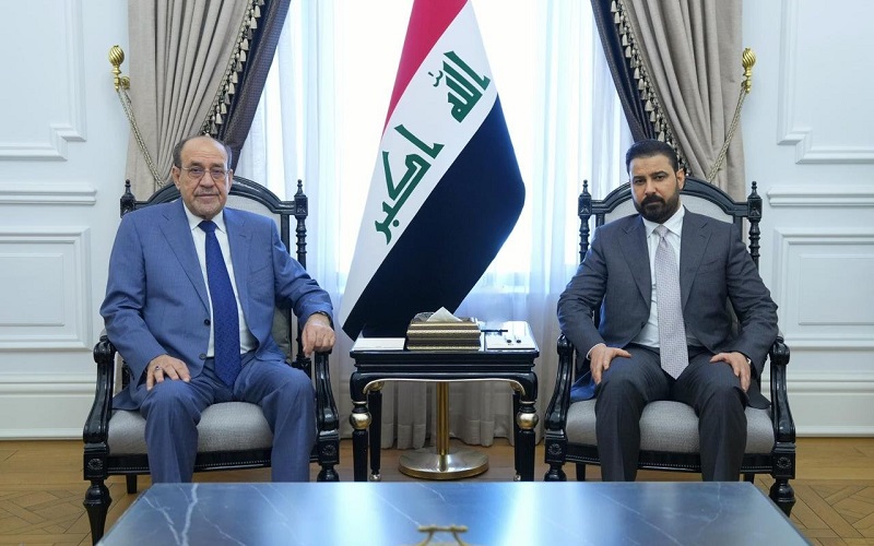 رئيس الوزراء العراقي علي الزيدي يستقبل رئيس ائتلاف دولة القانون نوري المالكي