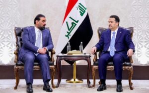 رئيس الوزراء العراقي محمد شياع السوداني يستقبل رئيس مجلس النواب هيبت الحلبوسي