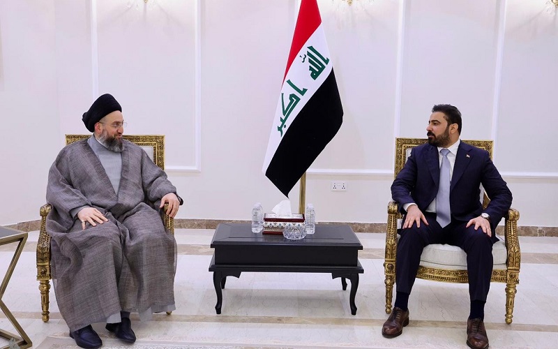 رئيس الوزراء العراقي علي فالح الزيدي يستقبل رئيس تيار الحكمة الوطني السيد عمار الحكيم