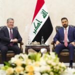 رئيس الوزراء العراقي علي فالح الزيدي يستقبل رئيس وزراء إقليم كوردستان مسرور بارزاني