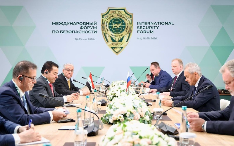 مستشار الأمن القومي العراقي قاسم الأعرجي يلتقي الأمين العام لمجلس الأمن القومي الروسي سيرغي شويغو
