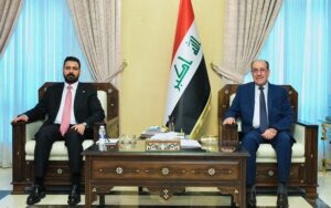 رئيس الوزراء العراقي علي فالح الزيدي يلتقي رئيس ائتلاف دولة القانون نوري المالكي