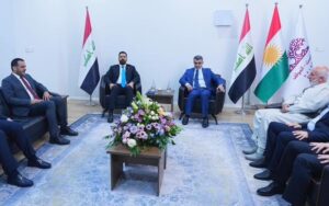 رئيس تيار الموقف الوطني علي حمه صالح يستقبل رئيس الوزراء العراقي المكلف علي الزيدي