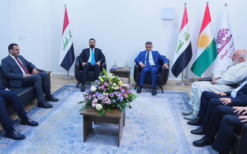 رئيس تيار الموقف الوطني علي حمه صالح يستقبل رئيس الوزراء العراقي المكلف علي الزيدي