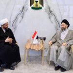 رئيس تحالف قوى الدولة الوطنية السيد عمار الحكيم يستقبل الأمين العام لحركة عصائب أهل الحق الشيخ قيس الخزعلي