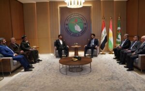 وفد رفيع من الاتحاد الوطني الكوردستاني برئاسة عضو المكتب السياسي درباز كوسرت رسول، يستقبل وفداً من جماعة العدل الكوردستانية برئاسة عضو المجلس السياسي محمد حكيم