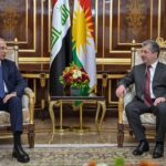 رئيس وزراء إقليم كوردستان مسرور بارزاني يستقبل رئيس الوزراء العراقي الأسبق مصطفى الكاظمي