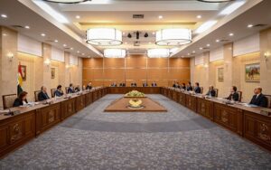 الاجتماع الأسبوعي لمجلس وزراء إقليم كوردستان برئاسة رئيس المجلس مسرور بارزاني وحضور نائب الرئيس قوباد طالباني