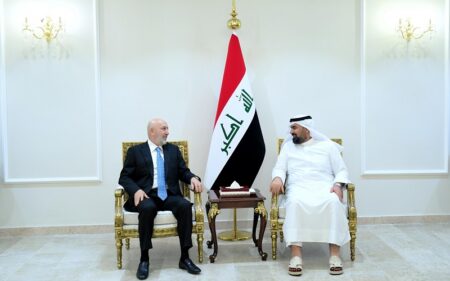 الرئيس العراقي نزار آميدي يلتقي رئيس مجلس النواب هيبت الحلبوسي