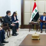 رئيس الوزراء العراقي علي فالح الزيدي يستقبل السفير الياباني في بغداد أكيرا إندو