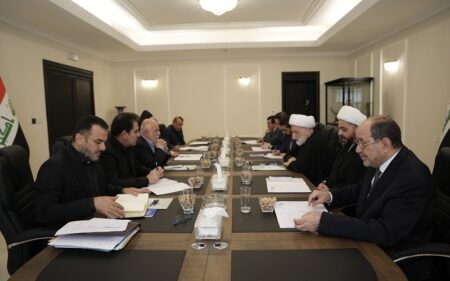 اجتماع قادة الإطار التنسيقي للقوى الشيعية في العراق بحضور رئيس الوزراء علي الزيدي