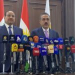 مؤتمر صحفي مشترك لمحافظ أربيل أوميد خوشناو ومحافظ بغداد عطوان العطواني