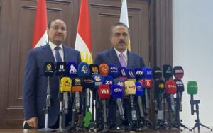 مؤتمر صحفي مشترك لمحافظ أربيل أوميد خوشناو ومحافظ بغداد عطوان العطواني