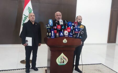 مؤتمر صحفي لمحافظ كربلاء المقدسة نصيف جاسم الخطابي