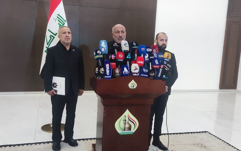 مؤتمر صحفي لمحافظ كربلاء المقدسة نصيف جاسم الخطابي