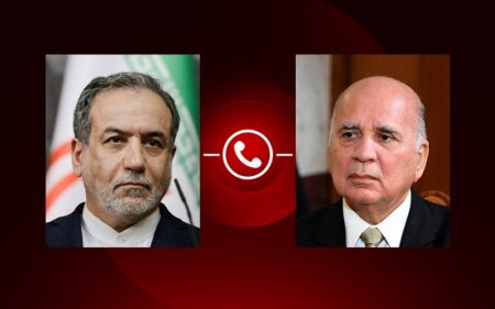 وزير الخارجية العراقي فؤاد حسين، ونظيره الإيراني عباس عراقجي