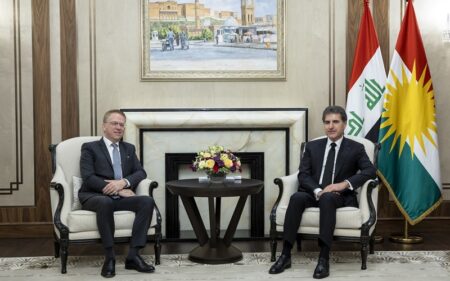 رئيس إقليم كوردستان نيجيرفان بارزاني يستقبل السفير الفرنسي لدى العراق باتريك دوريل