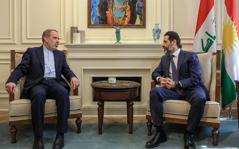 نائب رئيس وزراء إقليم كوردستان قوباد طالباني يستقبل القنصل العام الإيراني في أربيل فرامرز أسدي