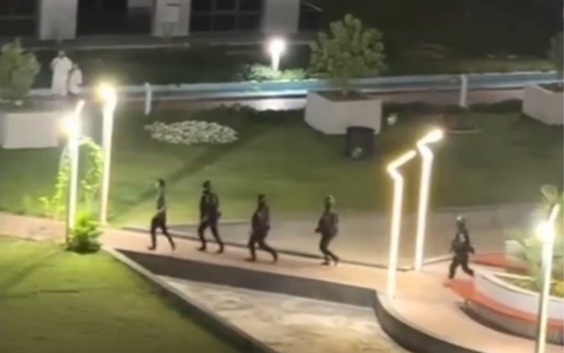 جانب من العملية الأمنية الواسعة في المنطقة الخضراء بالعاصمة العراقية بغداد