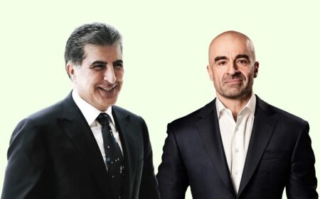 رئيس الاتحاد الوطني الكوردستاني بافل طالباني ورئيس إقليم كوردستان نيجيرفان بارزاني