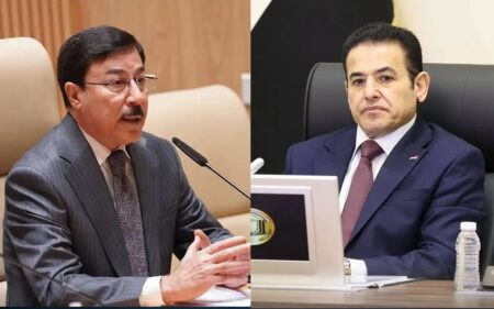 مستشار الأمن القومي العراقي قاسم الأعرجي ومحافظ البنك المركزي علي العلاق