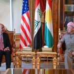 رئيس الحزب الديمقراطي الكوردستاني مسعود بارزاني يستقبل المبعوث الرئاسي الأمريكي إلى العراق وسوريا وسفير الولايات المتحدة لدى تركيا توم باراك