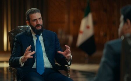 الرئيس السوري أحمد الشرع في مقابلة مع قناة الجزيرة القطرية
