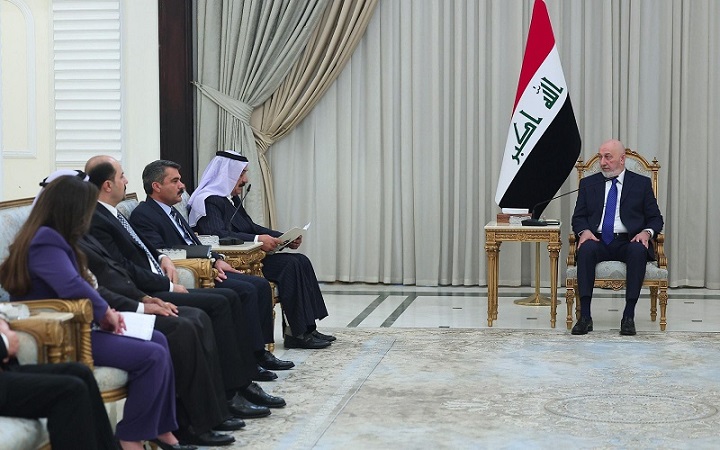 الرئيس العراقي نزار آميدي يستقبل وفداً من ممثلي ومسؤولي المكون الإيزيدي