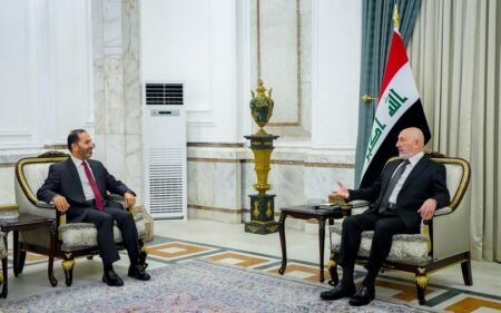 الرئيس العراقي نزار آميدي يستقبل سفير الأردن في بغداد ماهر الطراونة