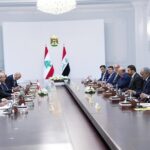 رئيس الوزراء العراقي علي فالح الزيدي، ونظيره اللبناني نواف سلام، يترأسان المباحثات بين البلدين
