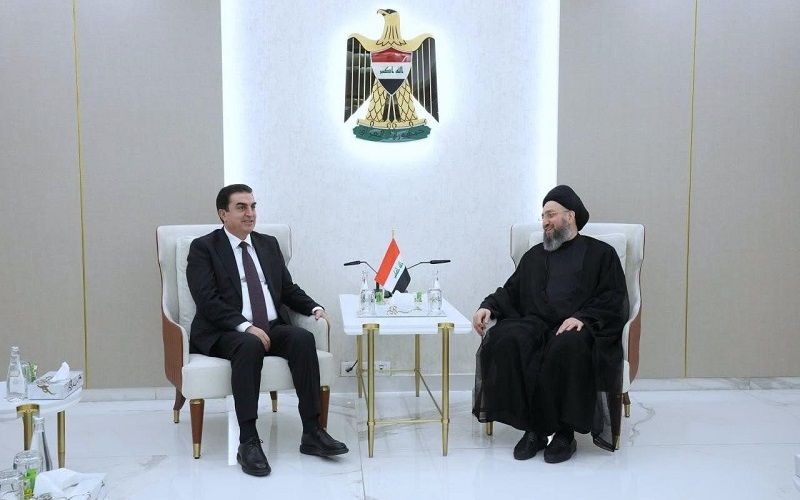 رئيس تحالف قوى الدولة الوطنية السيد عمار الحكيم يستقبل النائب الثاني لرئيس مجلس النواب العراقي فرهاد أتروشي