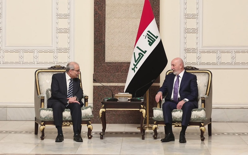 الرئيس العراقي نزار آميدي يستقبل رئيس الوزراء اللبناني نواف سلام