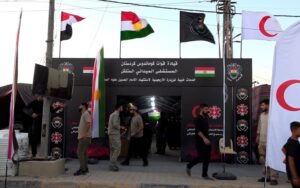 مستشفى ميداني متنقل لقيادة قوات الكوماندوز في إقليم كوردستان على طريق زوار الأربعين في محافظة كربلاء
