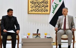 الوكيل الأقدم لوزارة الداخلية العراقية حسين العوادي يستقبل رئيس شرطة مكافحة المخدرات الإيرانية اللواء إيرج كاكاوند