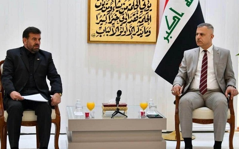 الوكيل الأقدم لوزارة الداخلية العراقية حسين العوادي يستقبل رئيس شرطة مكافحة المخدرات الإيرانية اللواء إيرج كاكاوند