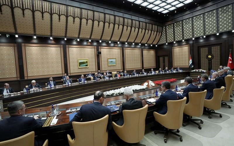 رئيس الوزراء العراقي علي الزيدي والرئيس التركي رجب طيب أردوغان يترأسان المباحثات المشتركة الموسعة بين البلدين