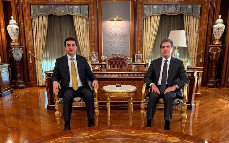 رئيس إقليم كوردستان نيجيرفان بارزاني يستقبل النائب الثاني لرئيس مجلس النواب العراقي فرهاد أتروشي