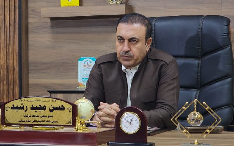 رئيس كتلة الحزب الديمقراطي الكوردستاني في مجلس محافظة كركوك حسن مجيد رشيد